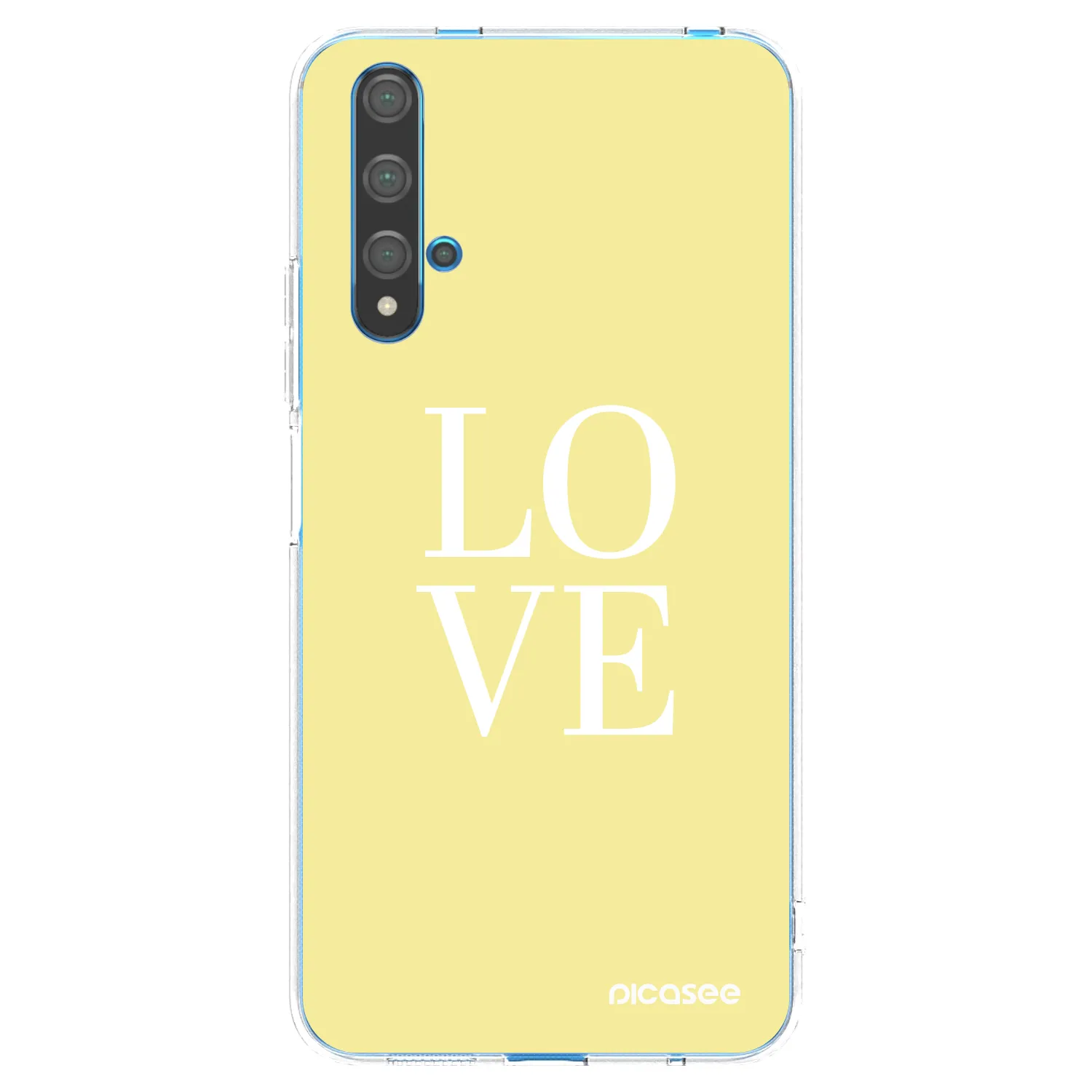 Picasee silikonowe przeźroczyste etui na Huawei Nova 5T - Love
