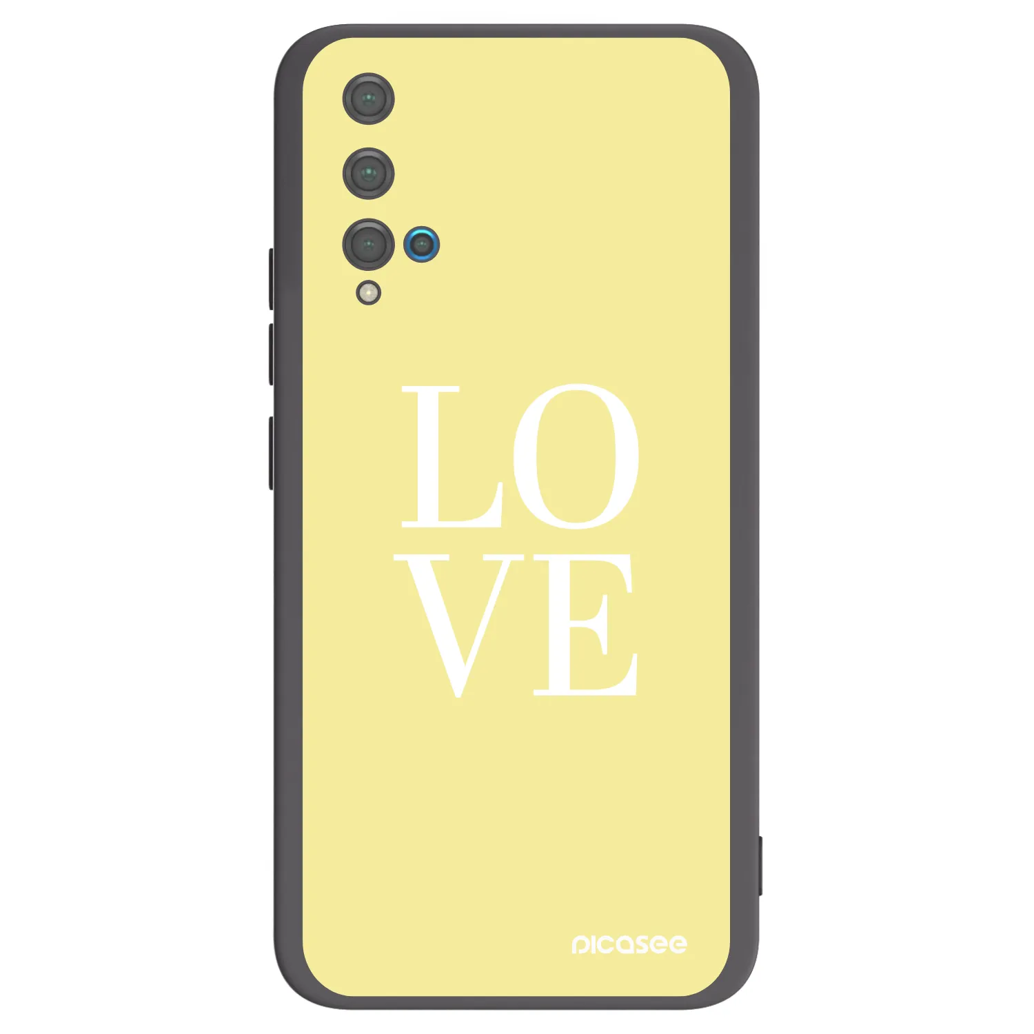 Picasee silikonowe czarne etui na Huawei Nova 5T - Love