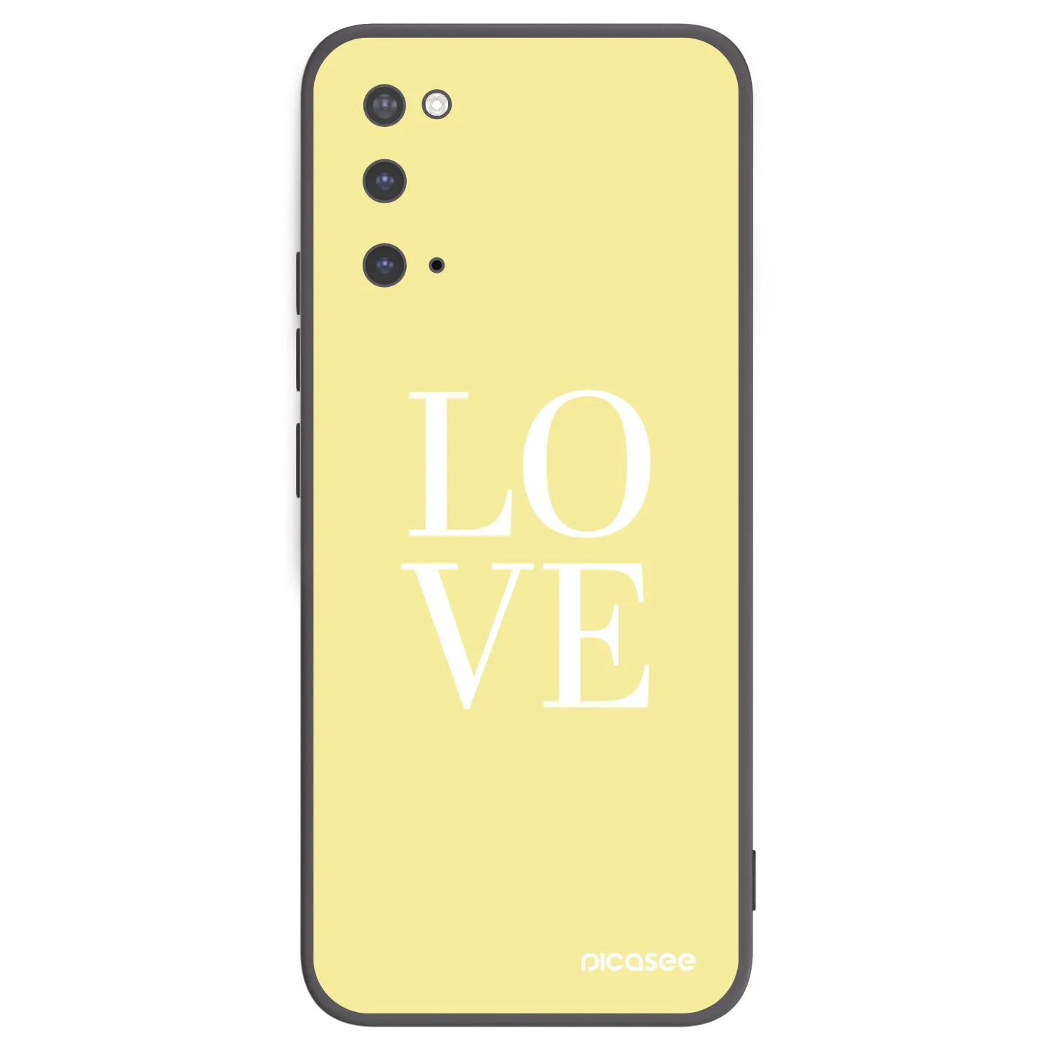 Picasee silikonowe czarne etui na Samsung Galaxy S20 G980F - Love