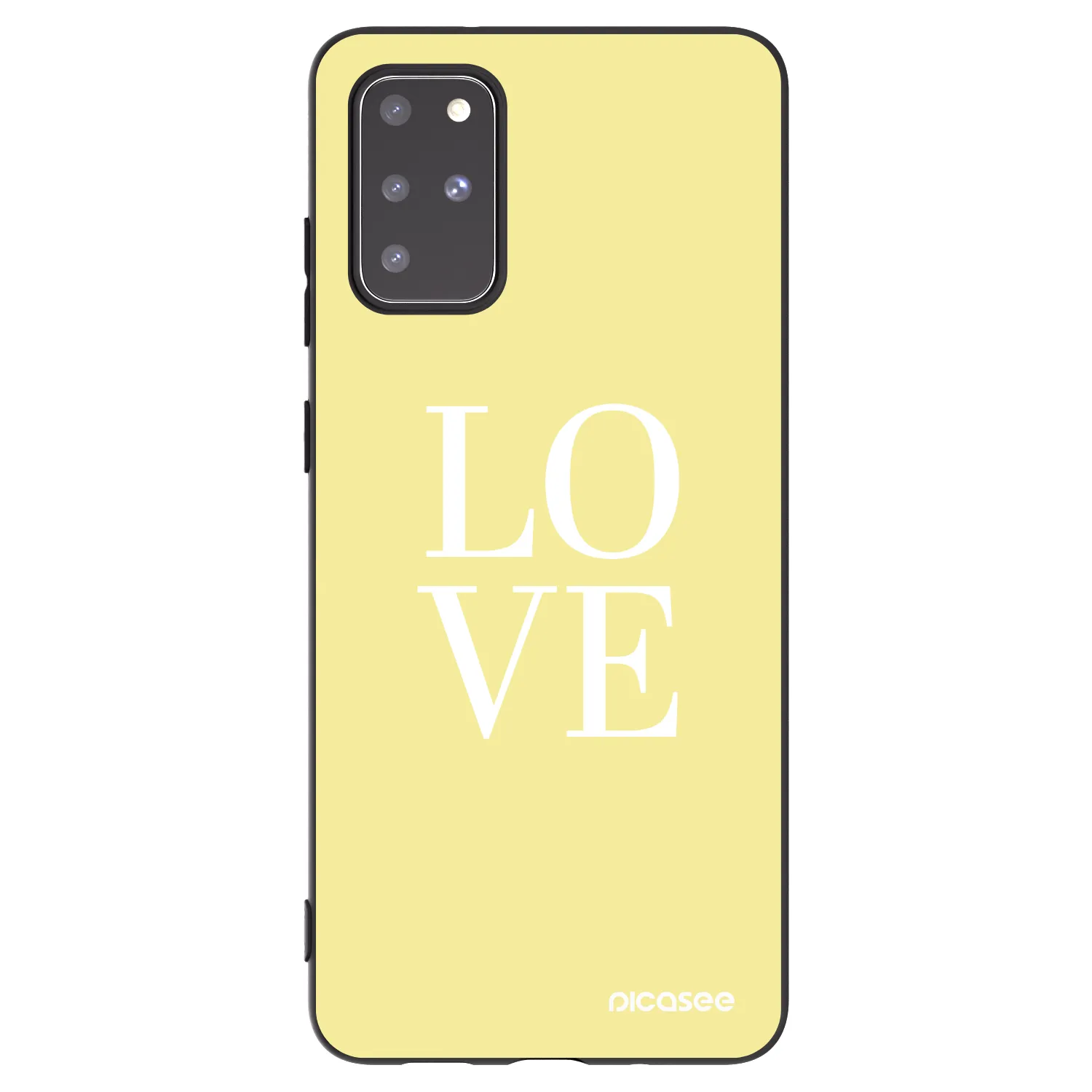 Picasee silikonowe czarne etui na Samsung Galaxy S20+ G985F - Love