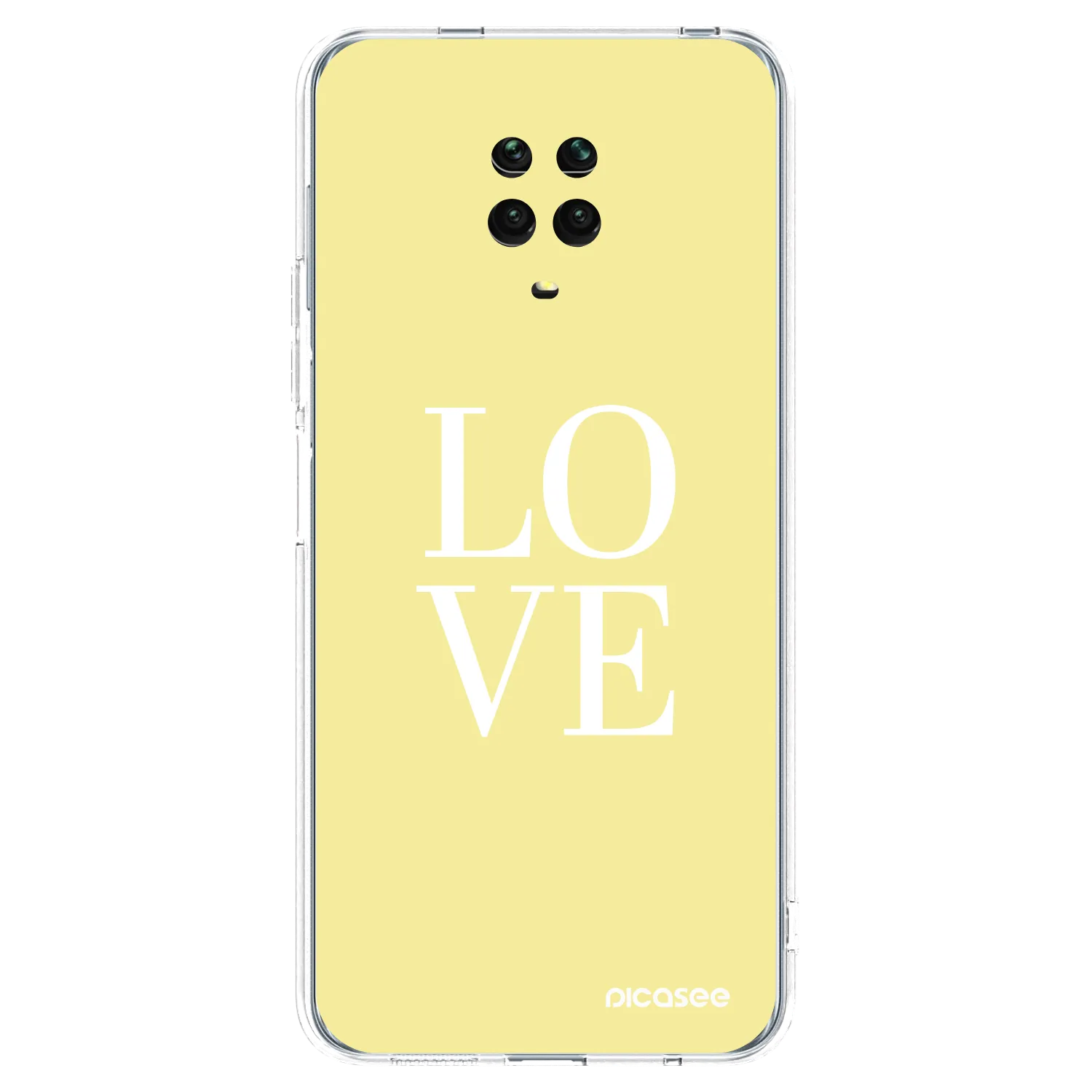 Picasee silikonowe przeźroczyste etui na Xiaomi Redmi Note 9S - Love
