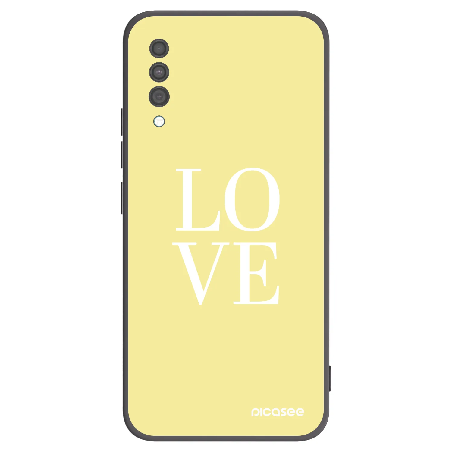 Picasee silikonowe czarne etui na Samsung Galaxy A30s A307F - Love