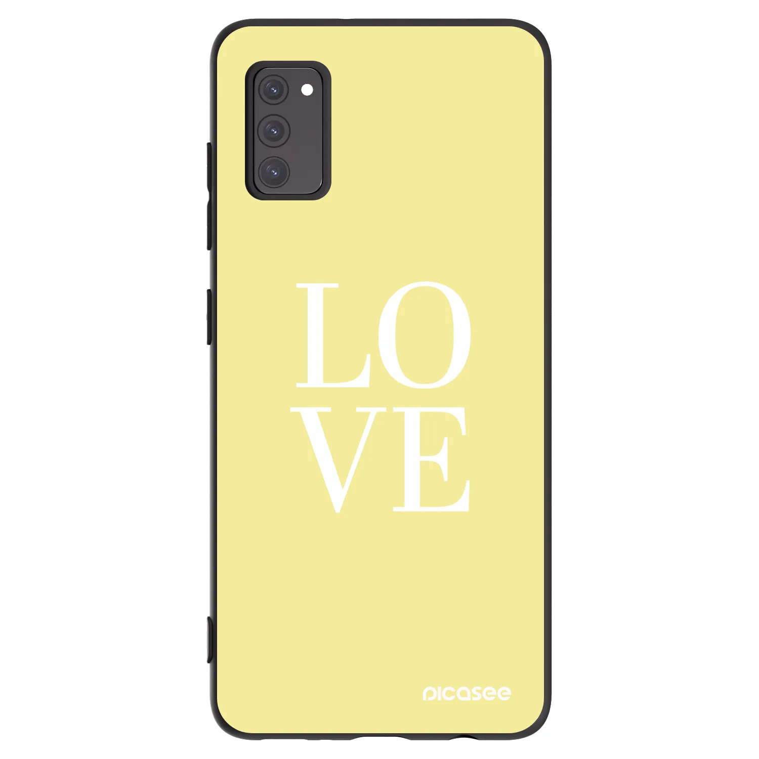 Picasee silikonowe czarne etui na Samsung Galaxy A41 A415F - Love