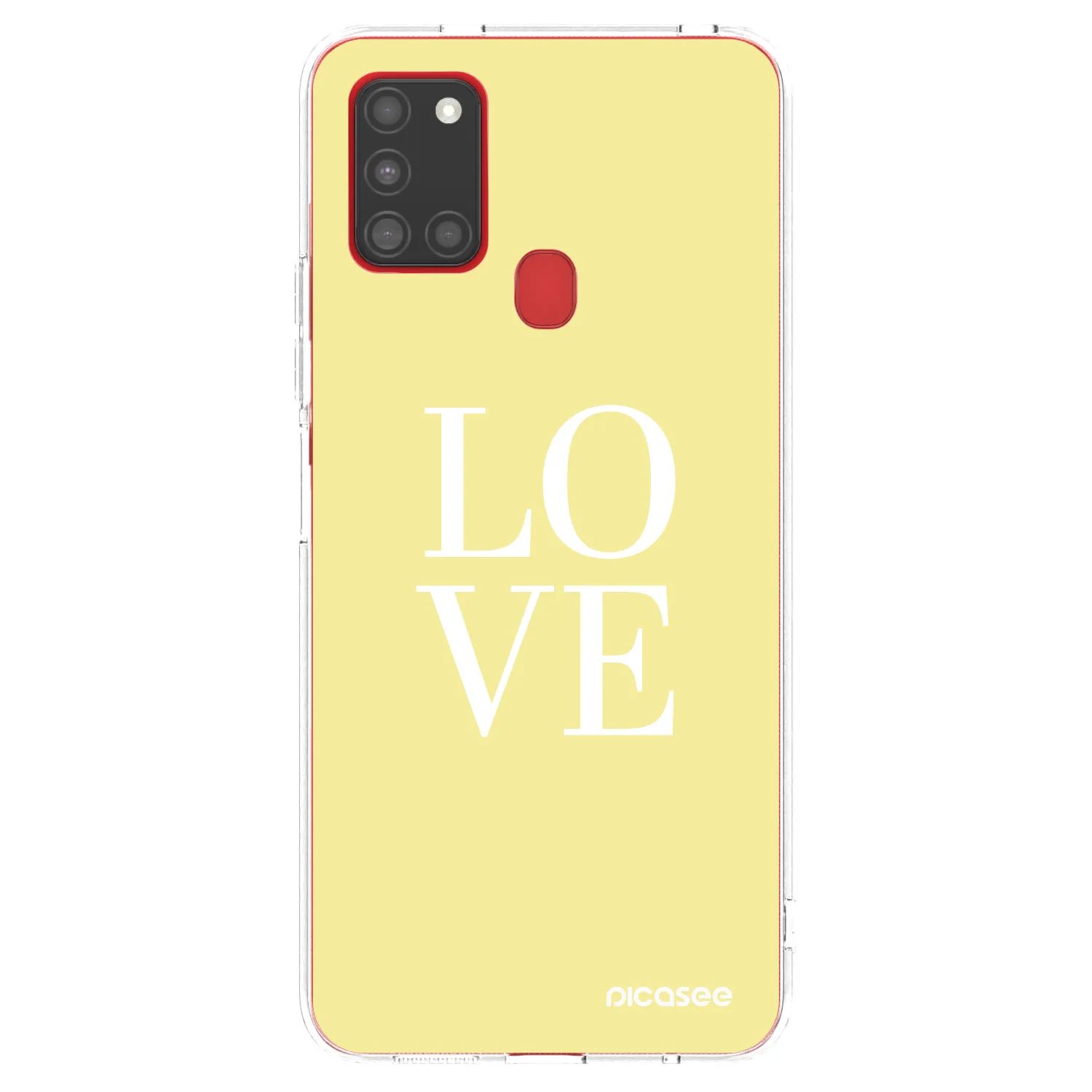 Picasee silikonowe przeźroczyste etui na Samsung Galaxy A21s - Love