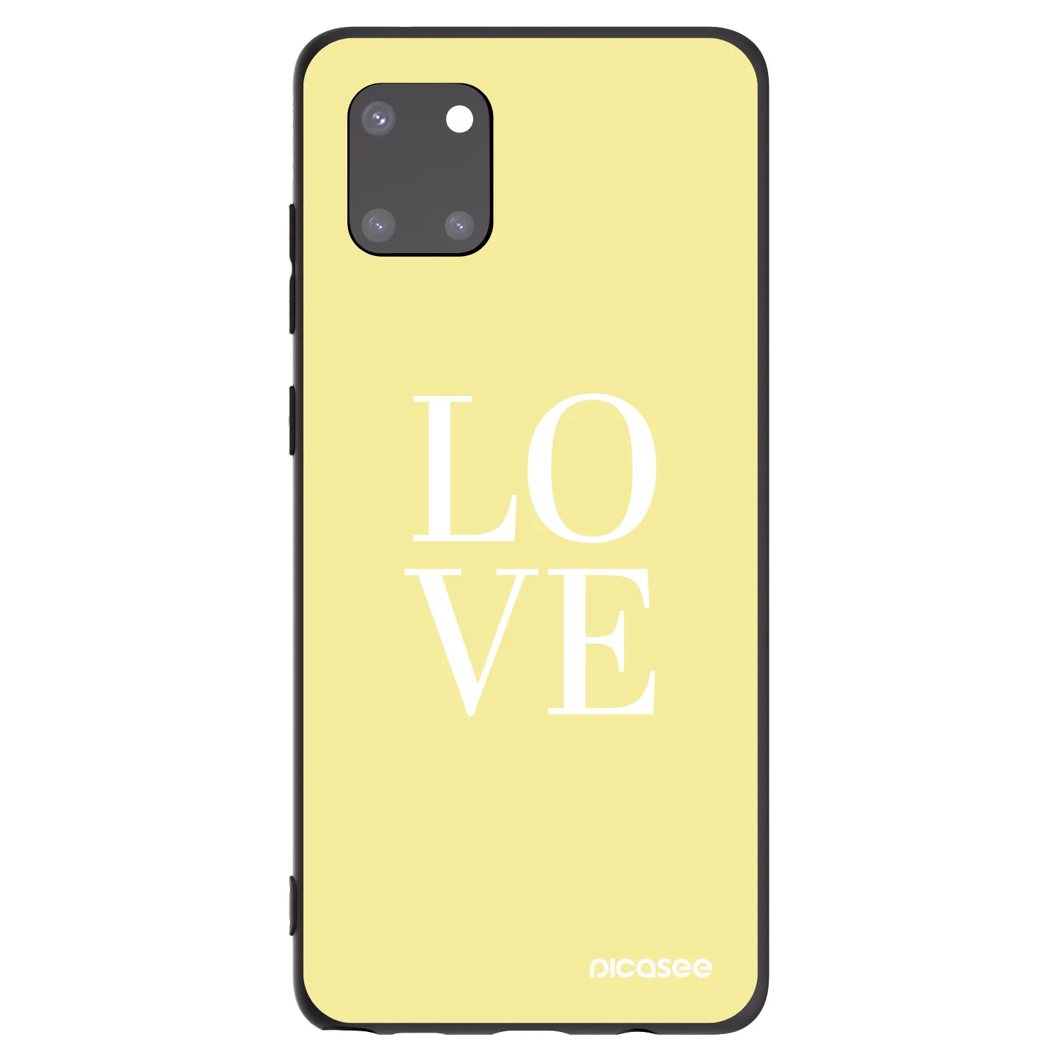 Picasee silikonowe czarne etui na Samsung Galaxy Note 10 Lite N770F - Love