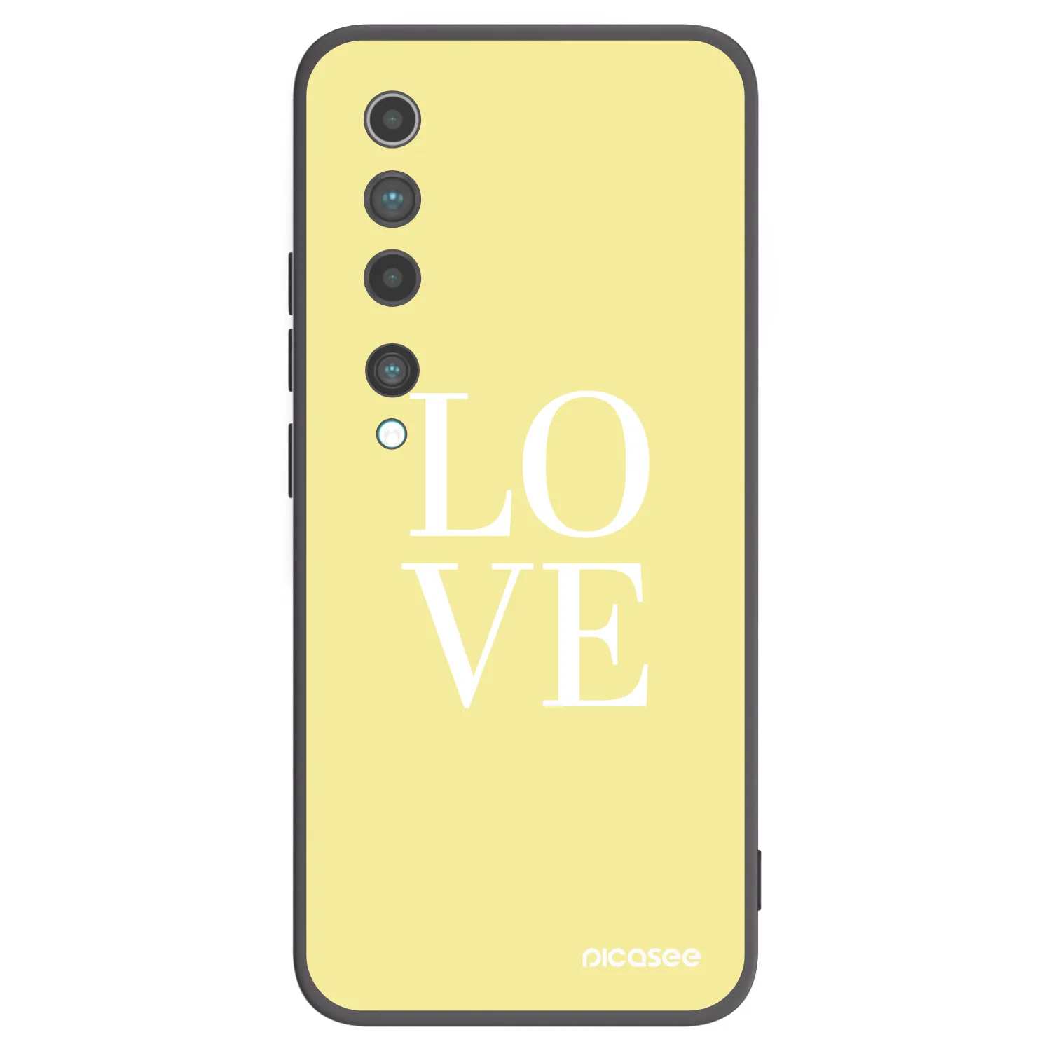 Picasee silikonowe czarne etui na Xiaomi Mi 10 - Love