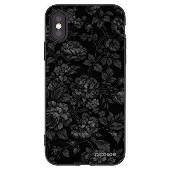 Picasee silikonowe czarne etui na Apple iPhone X/XS - Dark Romance