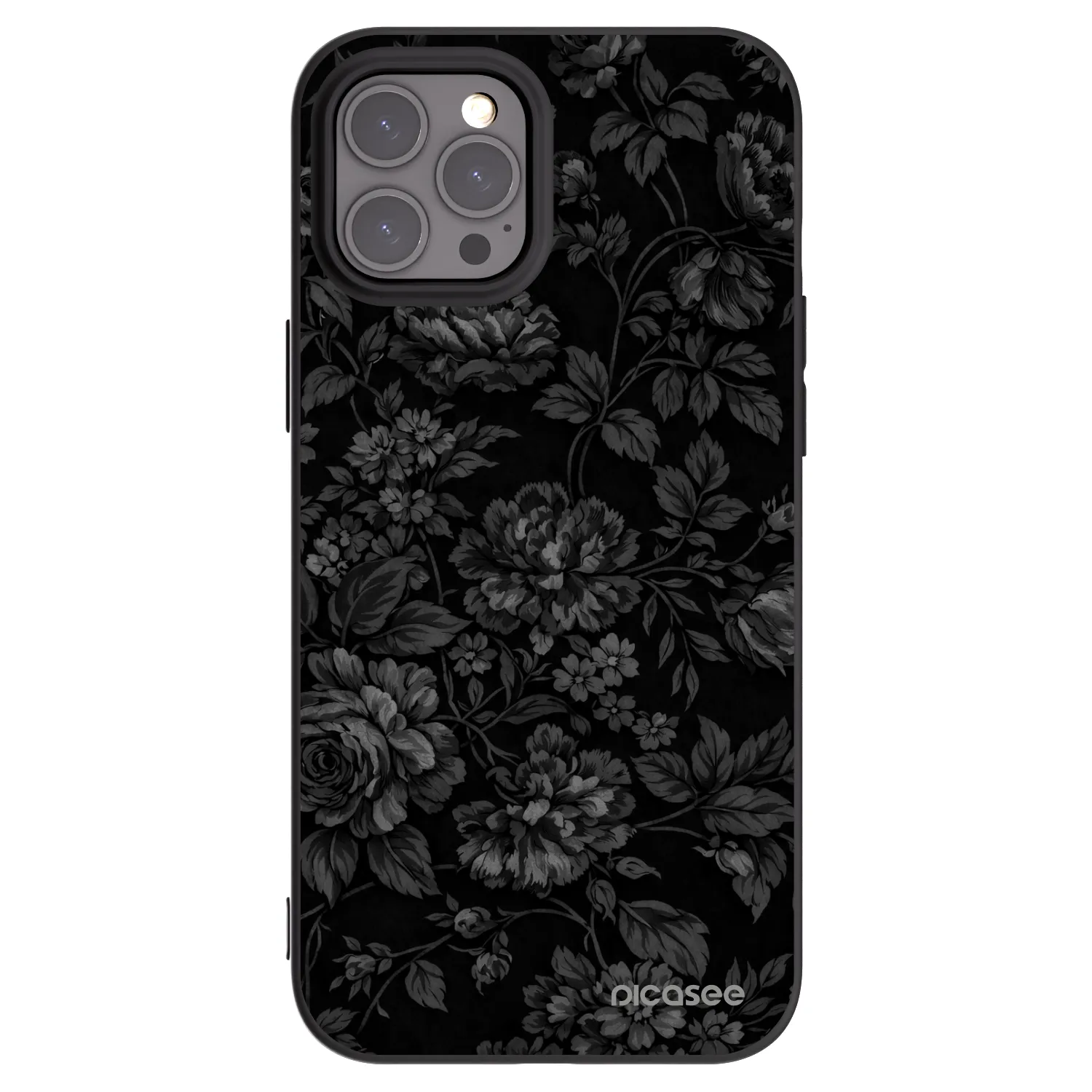 Picasee silikonowe czarne etui na Apple iPhone 12 Pro Max - Dark Romance