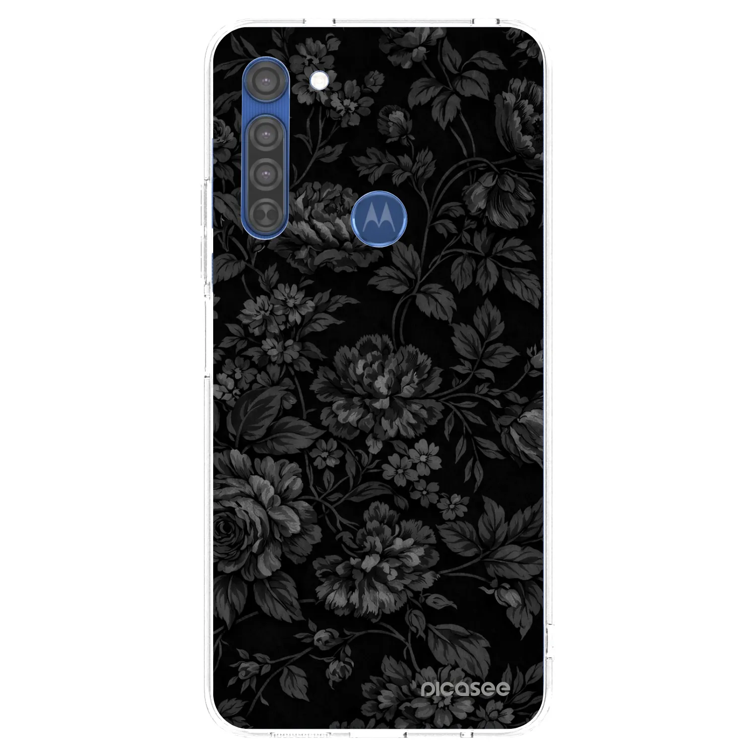 Picasee silikonowe przeźroczyste etui na Motorola Moto G8 - Dark Romance