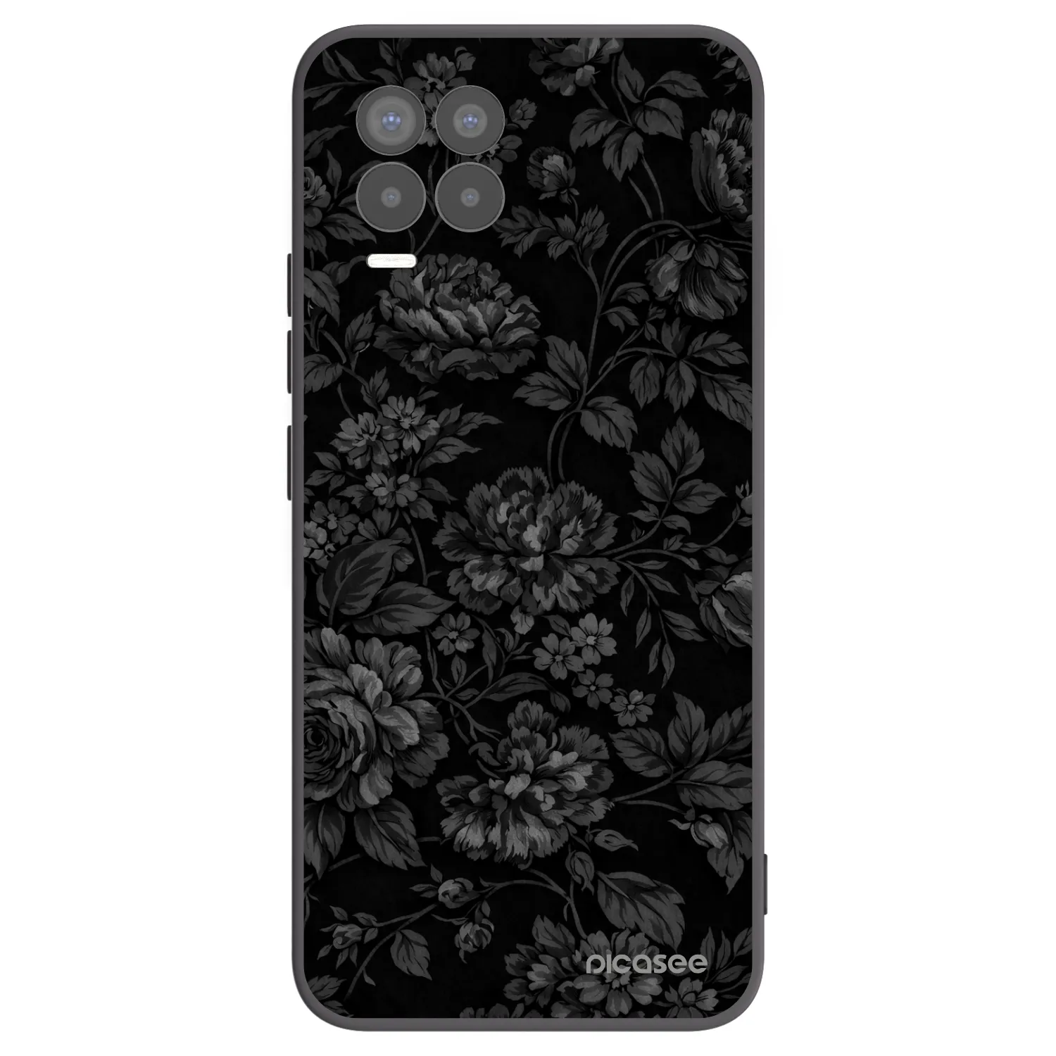Picasee silikonowe czarne etui na Realme 8 4G - Dark Romance