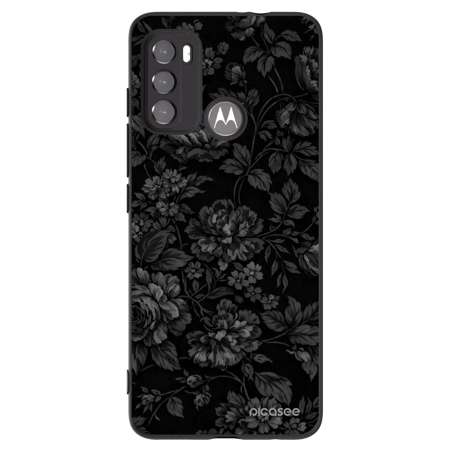Picasee silikonowe czarne etui na Motorola Moto G60 - Dark Romance