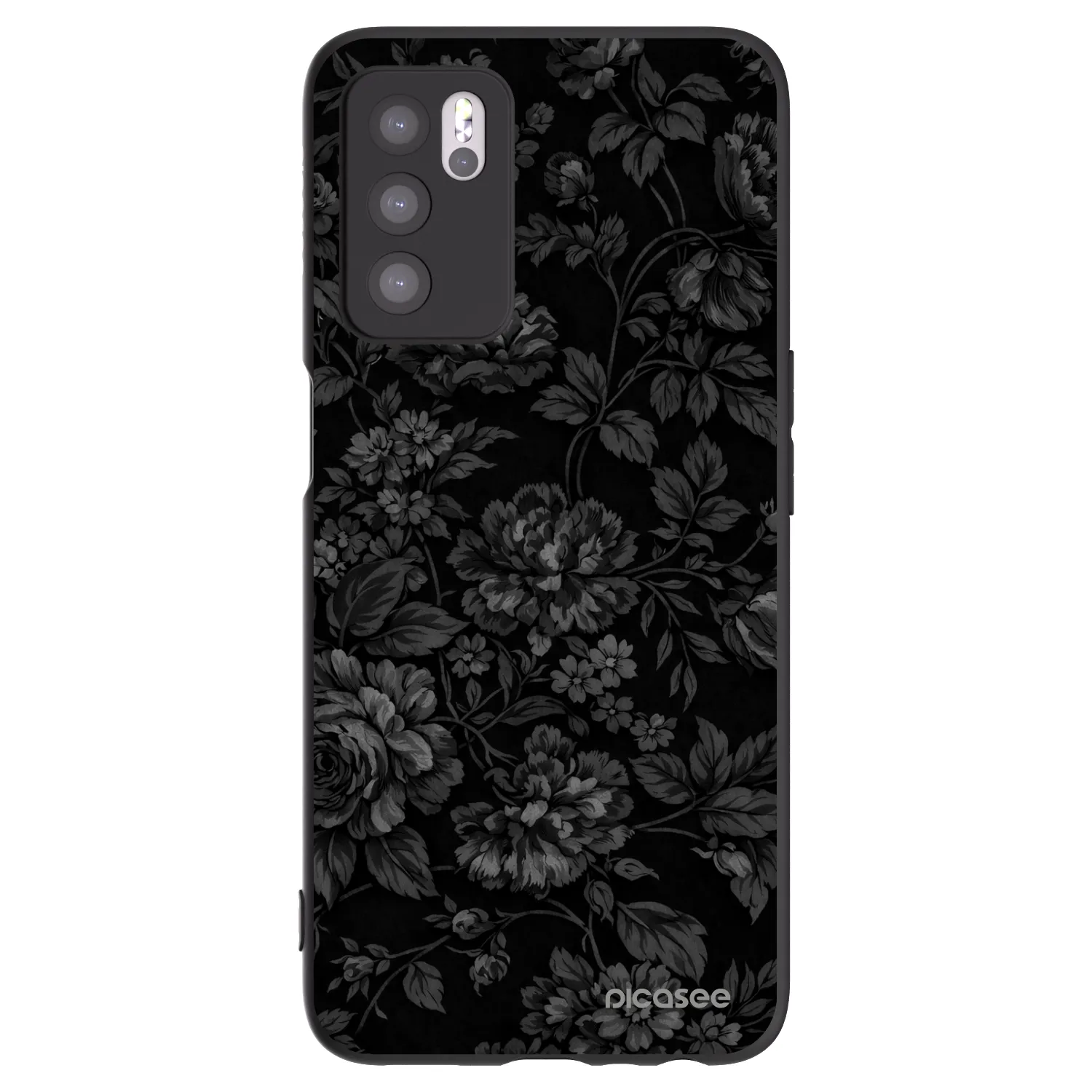 Picasee silikonowe czarne etui na OPPO A16s - Dark Romance