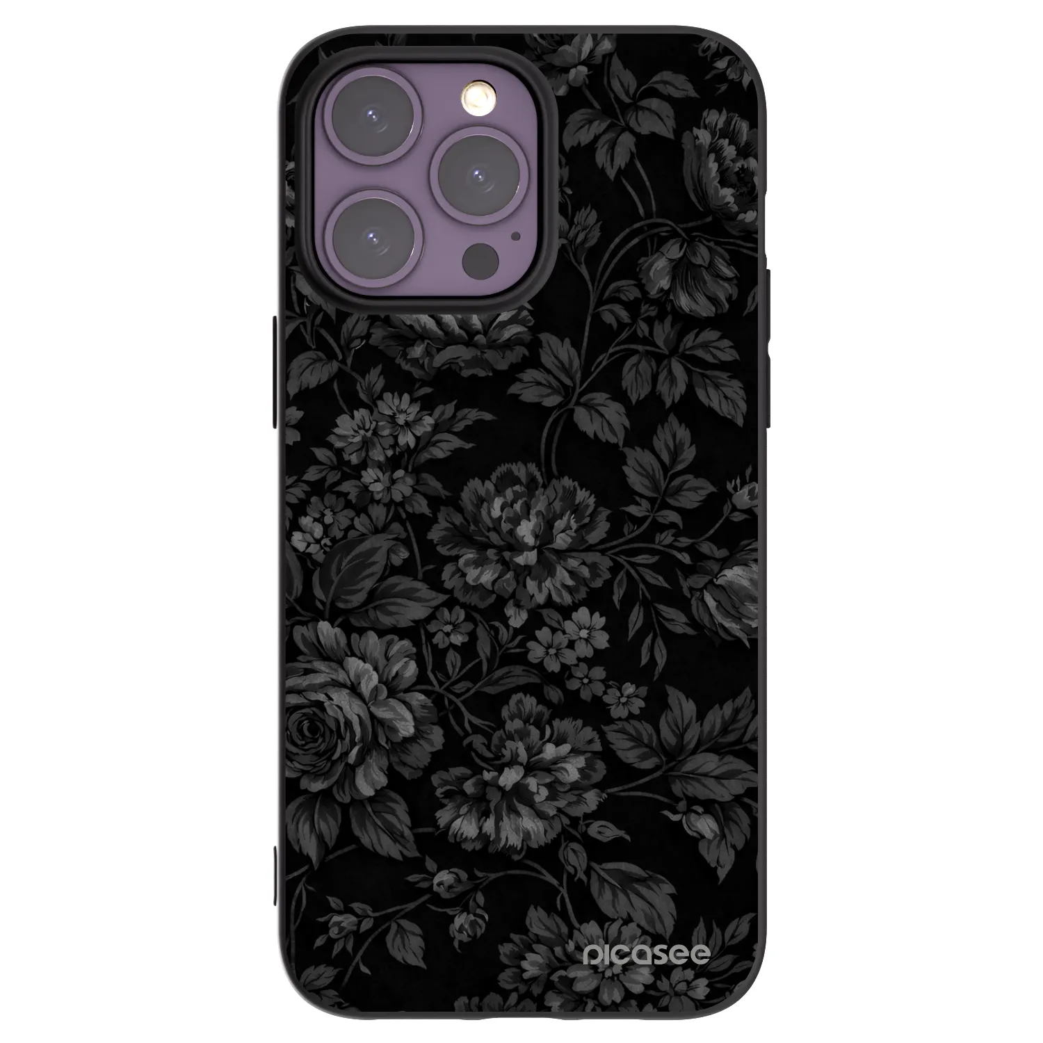 Picasee silikonowe czarne etui na Apple iPhone 14 Pro Max - Dark Romance