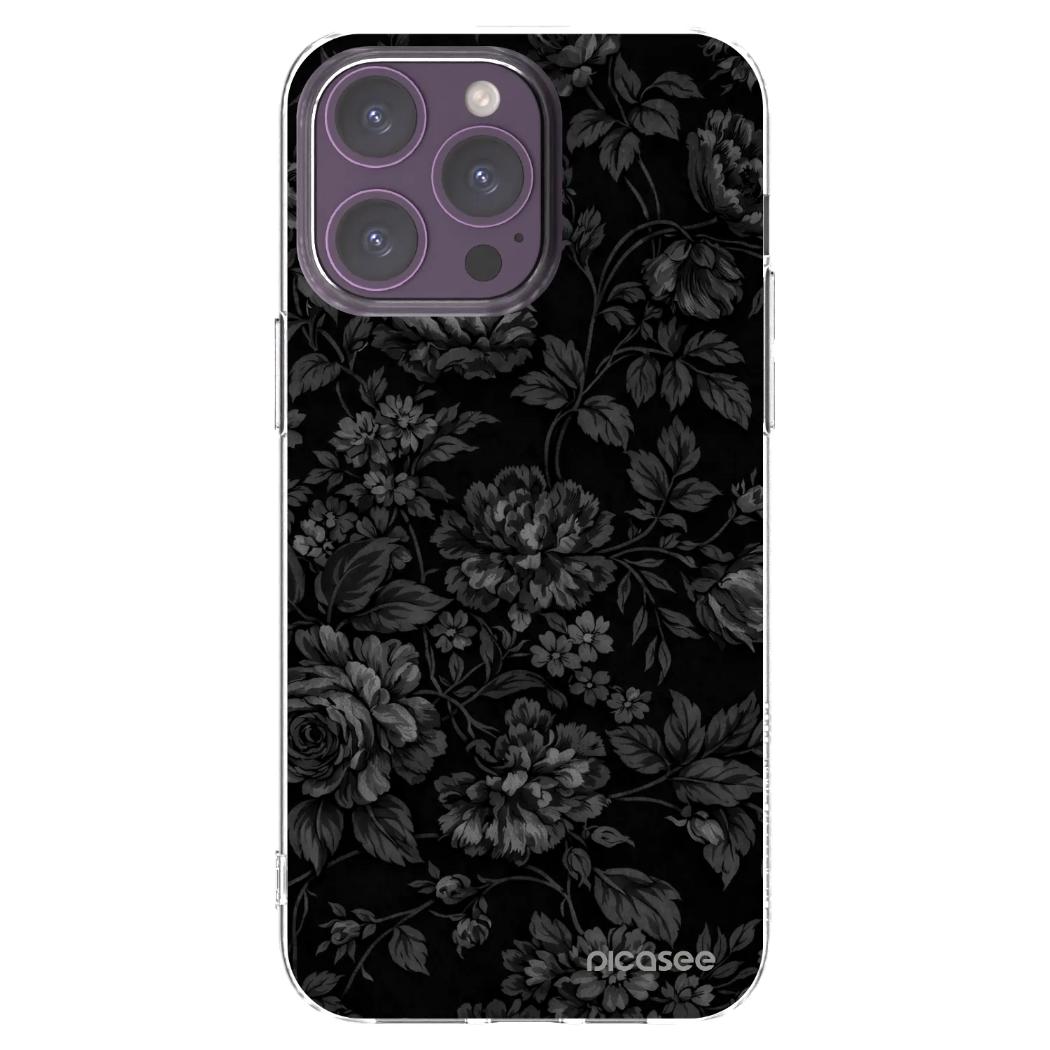 Picasee silikonowe przeźroczyste etui na Apple iPhone 14 Pro Max - Dark Romance