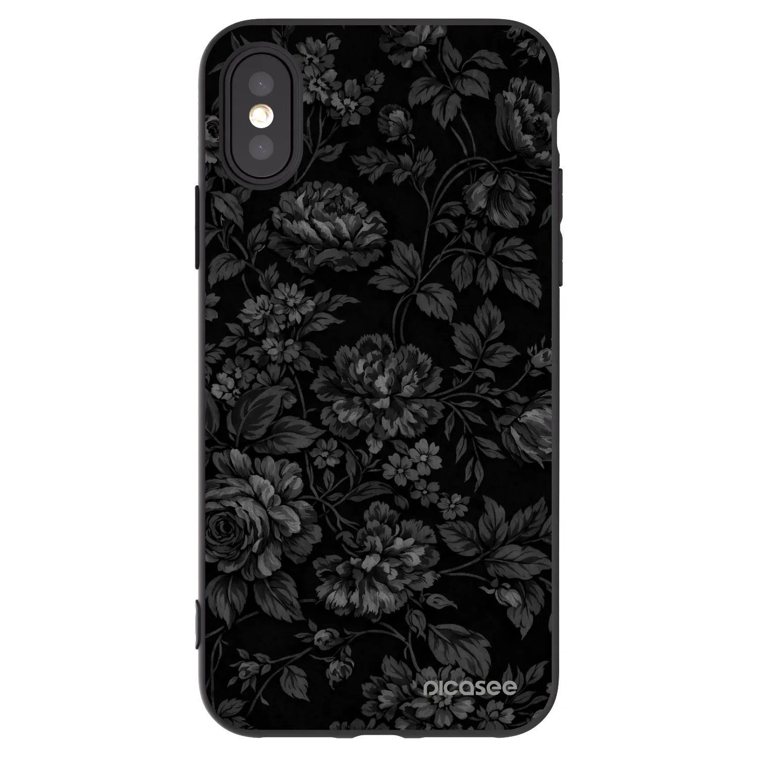 Picasee silikonowe czarne etui na Apple iPhone X/XS - Dark Romance