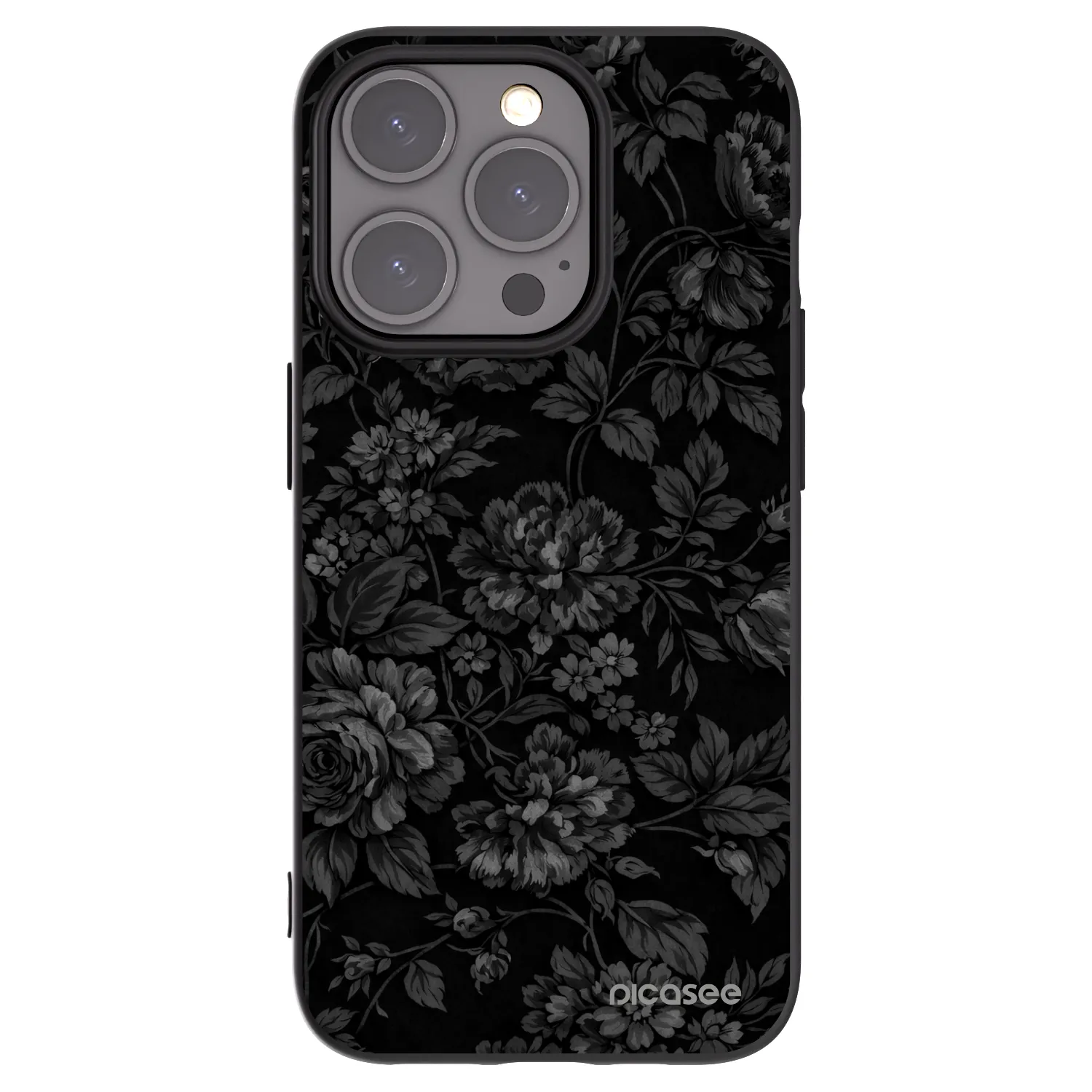 Picasee silikonowe czarne etui na Apple iPhone 15 Pro - Dark Romance