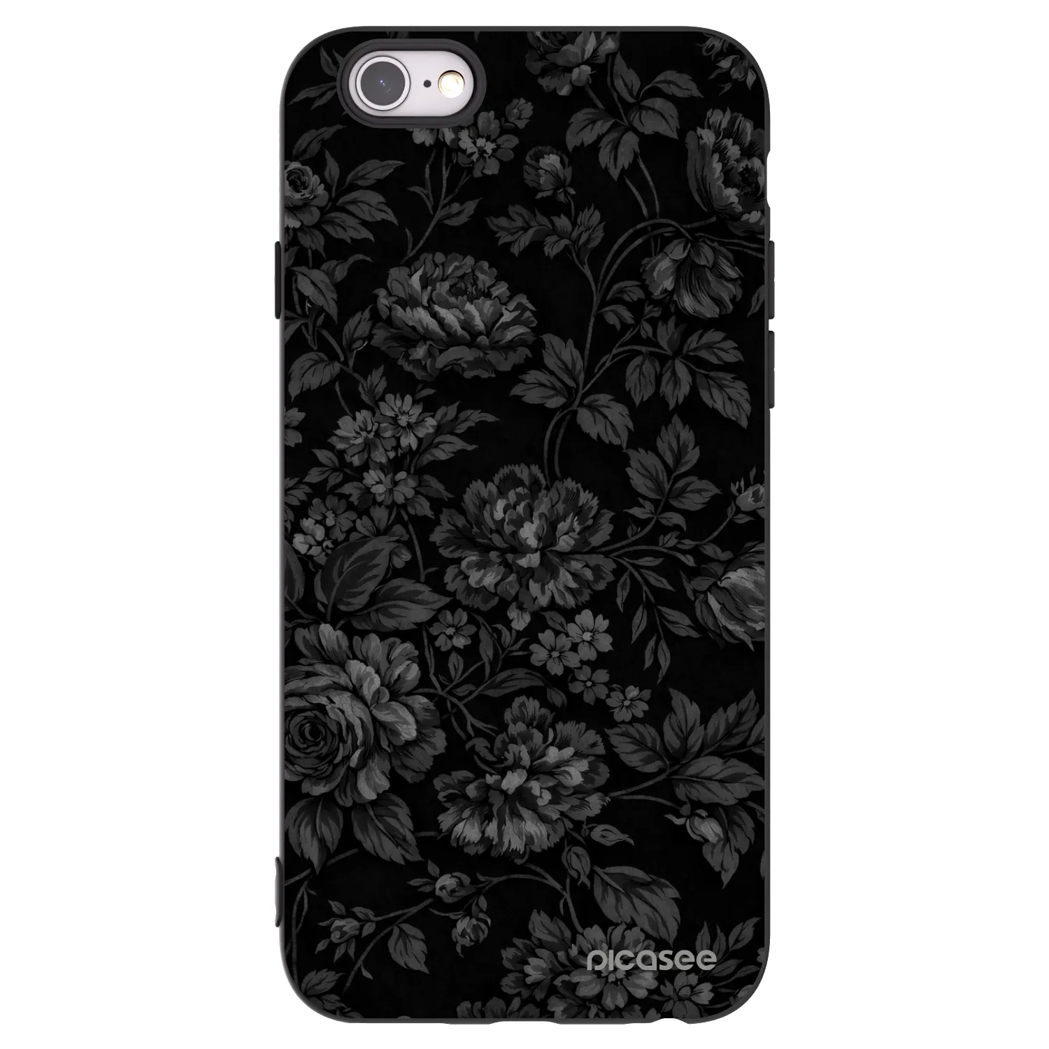 Picasee silikonowe czarne etui na Apple iPhone 6/6S - Dark Romance