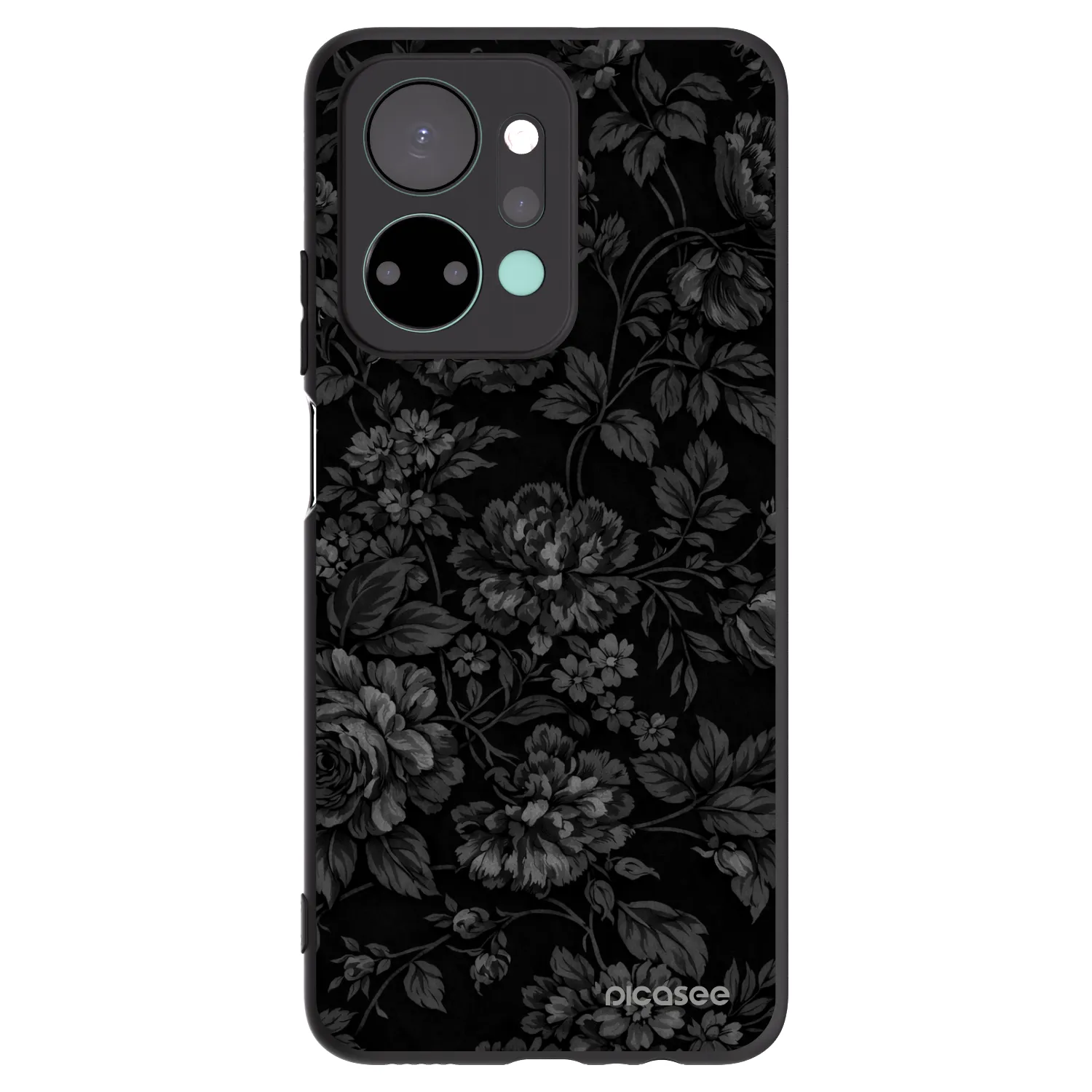 Picasee silikonowe czarne etui na Honor X7a - Dark Romance