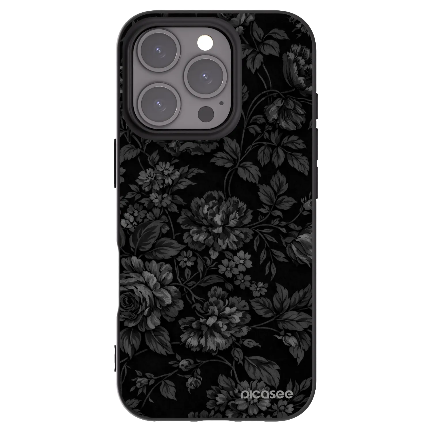 Picasee silikonowe czarne etui na Apple iPhone 16 Pro - Dark Romance