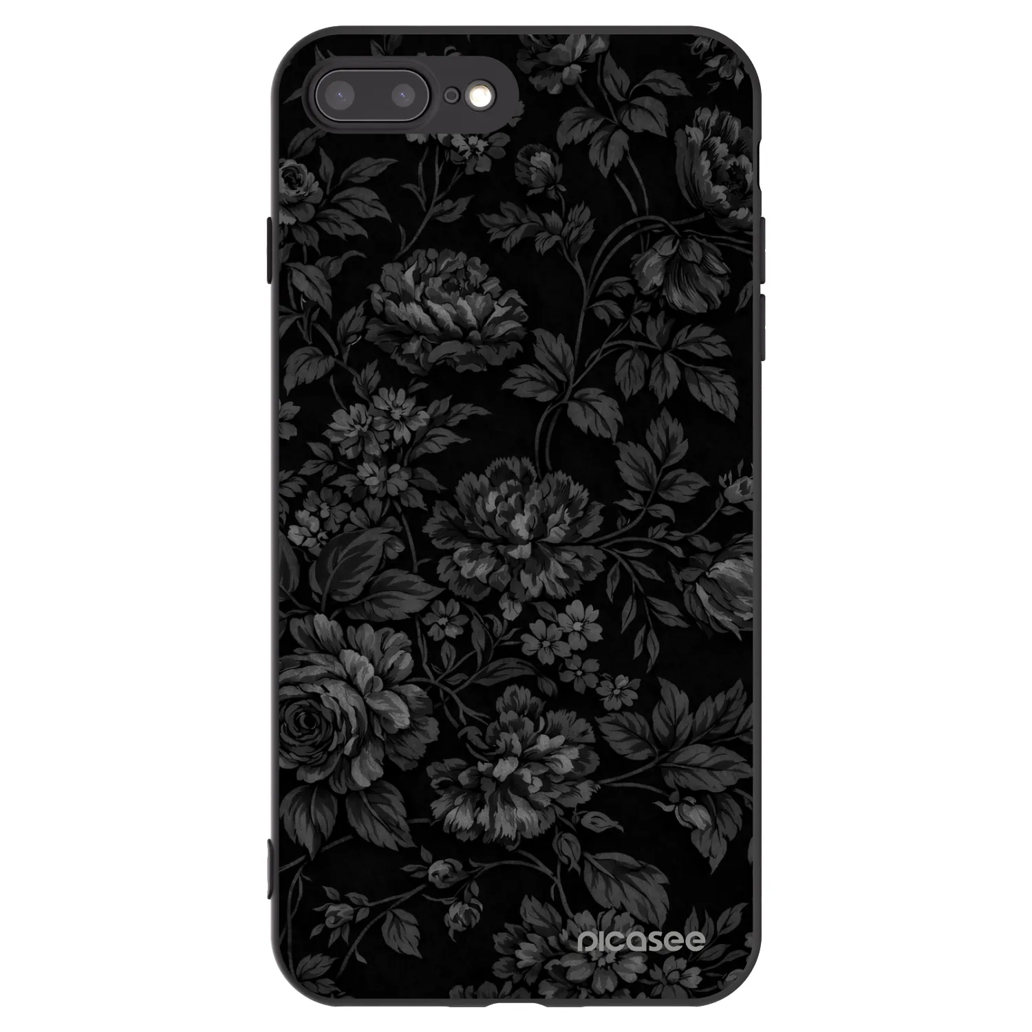 Picasee silikonowe czarne etui na Apple iPhone 7 Plus - Dark Romance