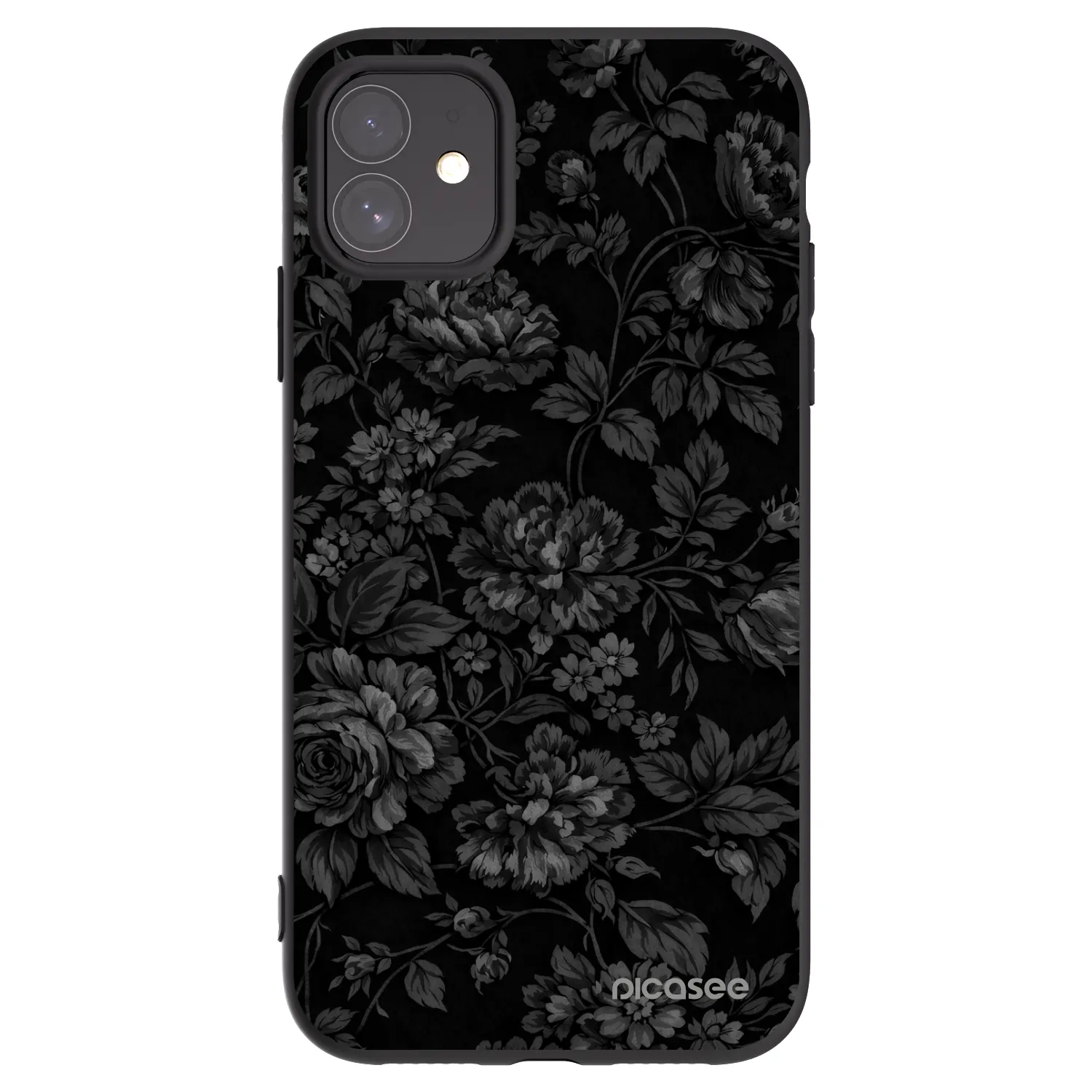 Picasee silikonowe czarne etui na Apple iPhone 11 - Dark Romance