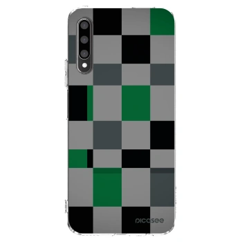 Picasee silikonowe przeźroczyste etui na Honor 9X Pro - Block Grid