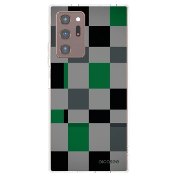 Picasee silikonowe przeźroczyste etui na Samsung Galaxy Note 20 Ultra - Block Grid