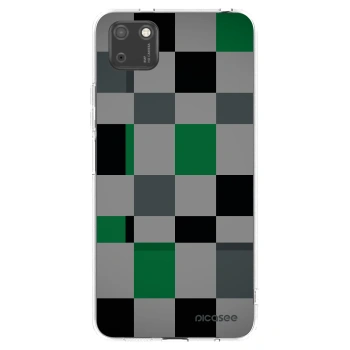 Picasee silikonowe przeźroczyste etui na Huawei Y5P - Block Grid