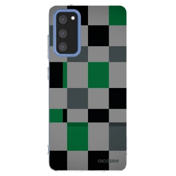 Picasee silikonowe przeźroczyste etui na Samsung Galaxy S20 FE - Block Grid