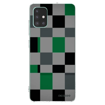 Picasee silikonowe przeźroczyste etui na Samsung Galaxy M51 M515F - Block Grid