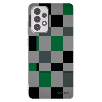 Picasee silikonowe przeźroczyste etui na Samsung Galaxy A52 5G A525F - Block Grid