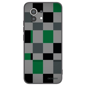 Picasee silikonowe czarne etui na Xiaomi Mi 11 - Block Grid