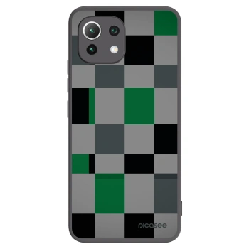 Picasee silikonowe czarne etui na Xiaomi Mi 11 Lite - Block Grid