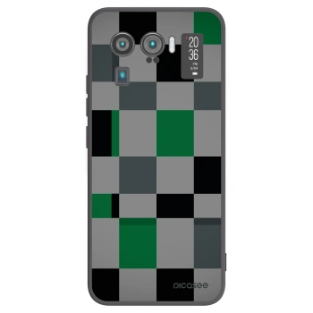 Picasee silikonowe czarne etui na Xiaomi Mi 11 Ultra - Block Grid