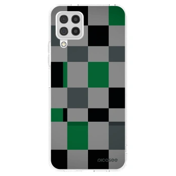 Picasee silikonowe przeźroczyste etui na Samsung Galaxy A22 A225F 4G - Block Grid