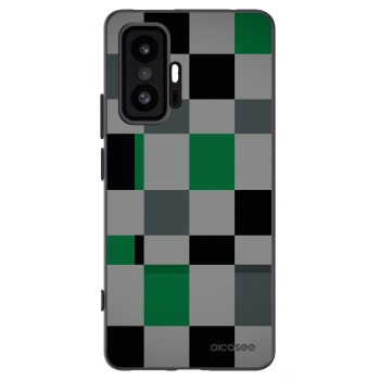 Picasee silikonowe czarne etui na Xiaomi 11T - Block Grid