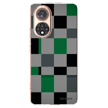 Picasee silikonowe przeźroczyste etui na Honor 50 5G - Block Grid