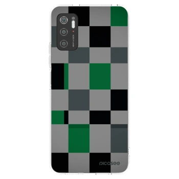 Picasee silikonowe przeźroczyste etui na Xiaomi Poco M3 Pro 5G - Block Grid