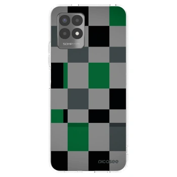 Picasee silikonowe przeźroczyste etui na Realme 8i - Block Grid