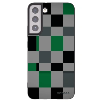 Picasee silikonowe czarne etui na Samsung Galaxy S22+ 5G - Block Grid