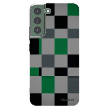 Picasee silikonowe przeźroczyste etui na Samsung Galaxy S22+ 5G - Block Grid
