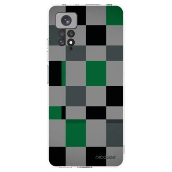 Picasee silikonowe przeźroczyste etui na Xiaomi Redmi Note 11S 4G - Block Grid