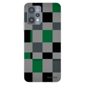 Picasee silikonowe przeźroczyste etui na Realme 9 Pro 5G - Block Grid