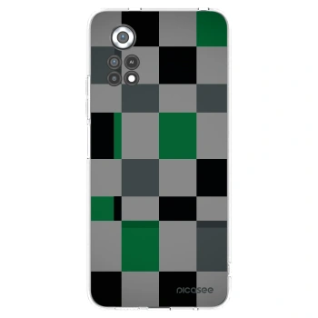Picasee silikonowe przeźroczyste etui na Xiaomi Poco X4 Pro 5G - Block Grid