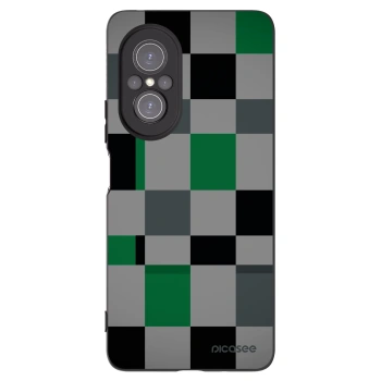 Picasee silikonowe czarne etui na Huawei Nova 9 SE - Block Grid
