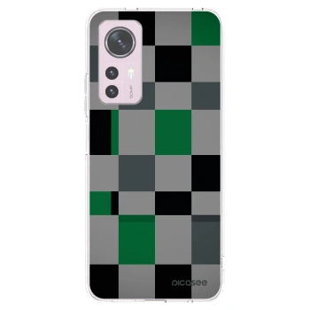 Picasee silikonowe przeźroczyste etui na Xiaomi 12 - Block Grid