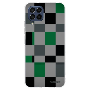 Picasee silikonowe przeźroczyste etui na Samsung Galaxy M53 5G - Block Grid