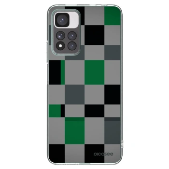Picasee silikonowe przeźroczyste etui na Xiaomi Redmi Note 11 Pro+ 5G - Block Grid