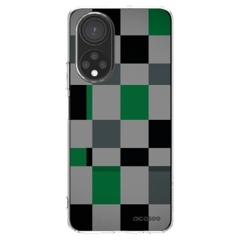 Picasee silikonowe przeźroczyste etui na Honor X7 - Block Grid