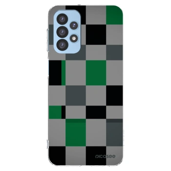 Picasee silikonowe przeźroczyste etui na Samsung Galaxy A23 A235F 4G - Block Grid